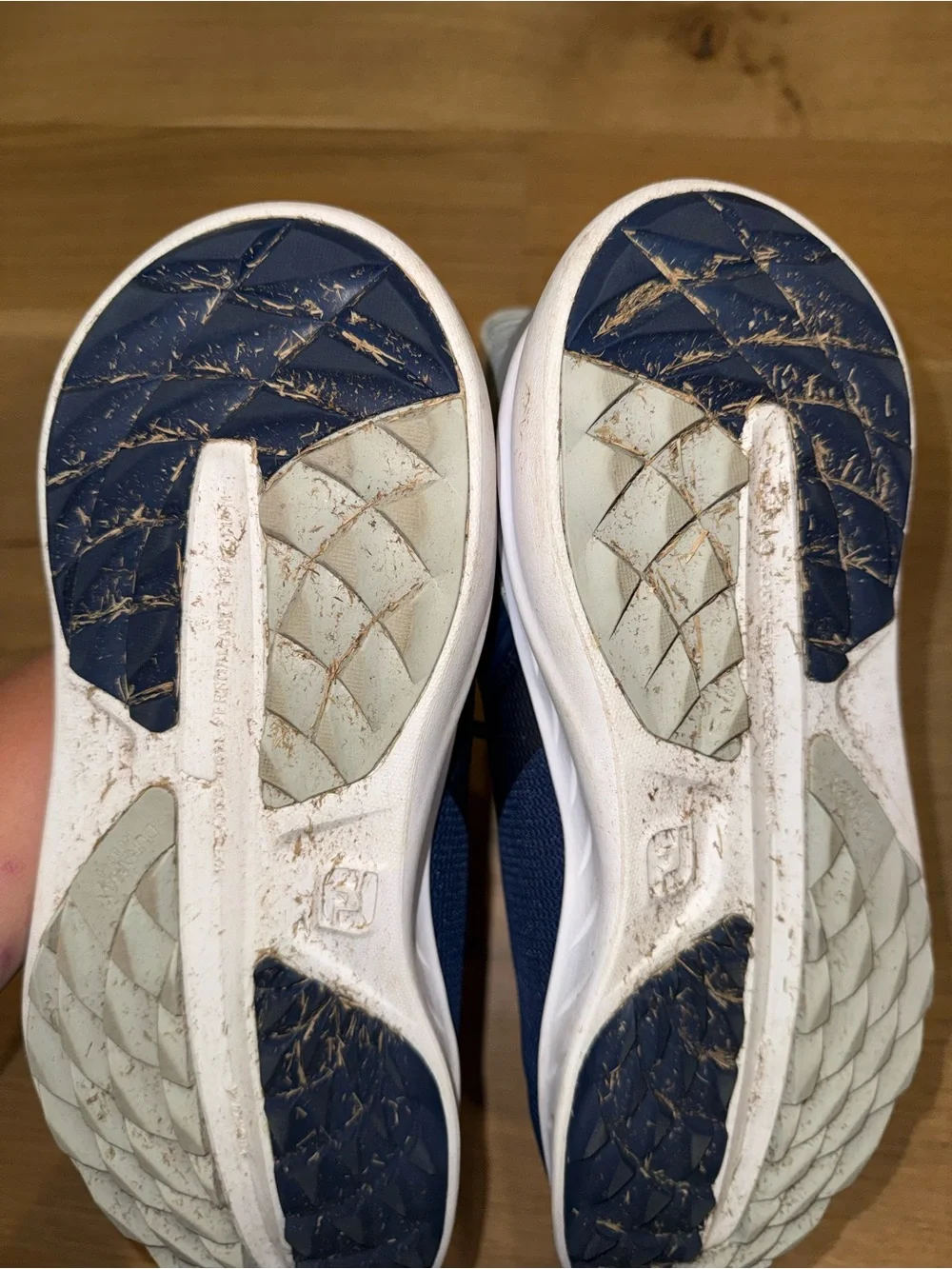 EUC FJ FootJoy Flex Navy blue gray Athletic spikeless golf Shoes men’s size 12